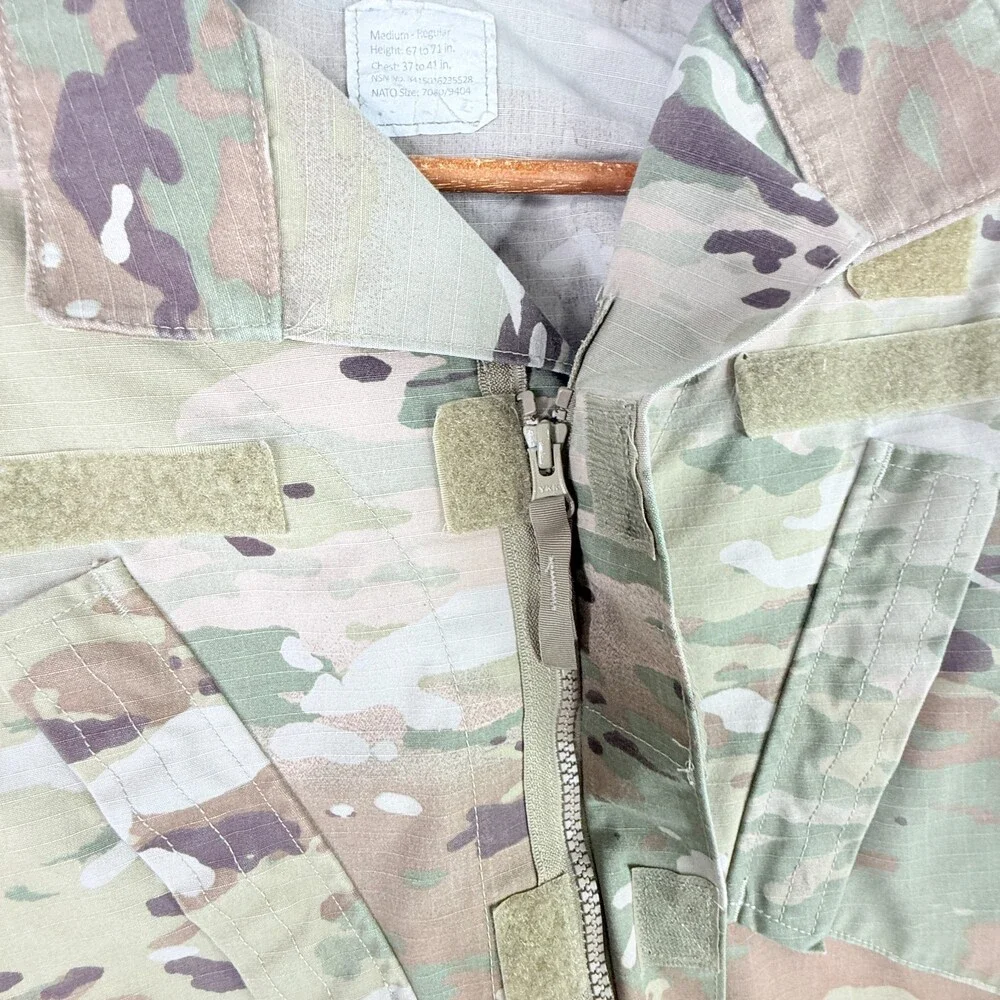 Lot Of 2 Combat Uniform Coat Jacket Top Multicam Camo Medium Regular Full Zip - Picture 7 of 11